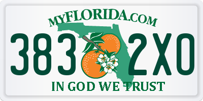 FL license plate 3832XO