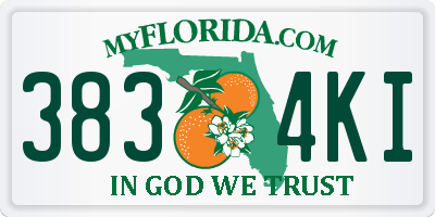 FL license plate 3834KI