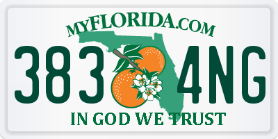 FL license plate 3834NG