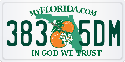 FL license plate 3835DM