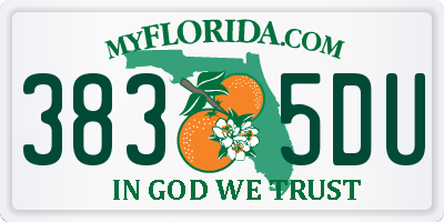 FL license plate 3835DU
