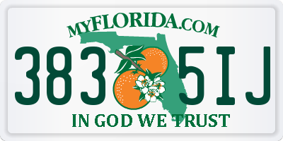 FL license plate 3835IJ