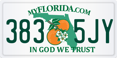 FL license plate 3835JY