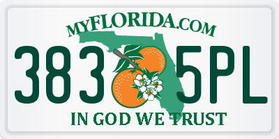 FL license plate 3835PL