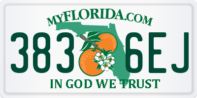 FL license plate 3836EJ
