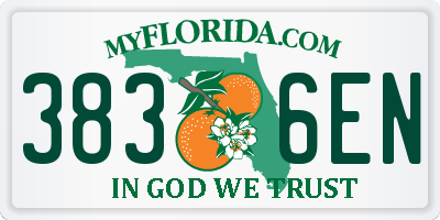 FL license plate 3836EN