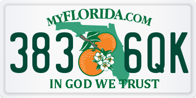 FL license plate 3836QK
