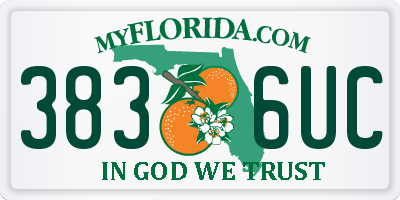 FL license plate 3836UC