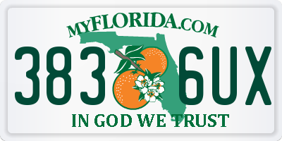 FL license plate 3836UX