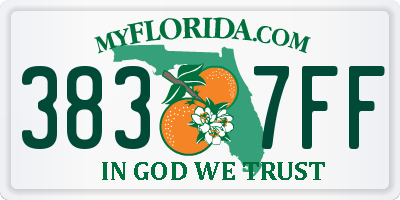 FL license plate 3837FF