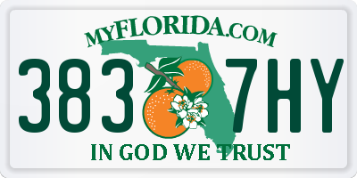 FL license plate 3837HY