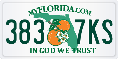 FL license plate 3837KS