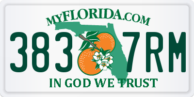 FL license plate 3837RM