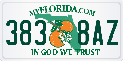 FL license plate 3838AZ