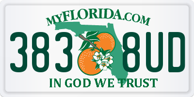 FL license plate 3838UD