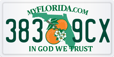 FL license plate 3839CX