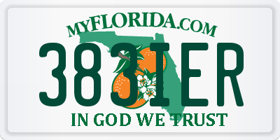 FL license plate 383IER