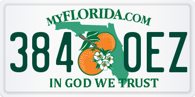 FL license plate 3840EZ