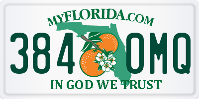 FL license plate 3840MQ