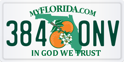 FL license plate 3840NV