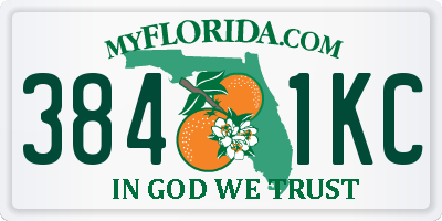 FL license plate 3841KC