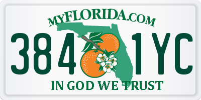 FL license plate 3841YC