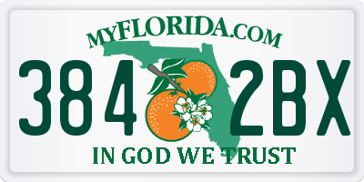 FL license plate 3842BX