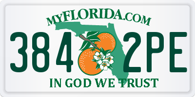 FL license plate 3842PE