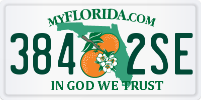 FL license plate 3842SE