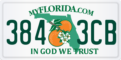 FL license plate 3843CB