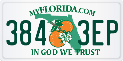 FL license plate 3843EP