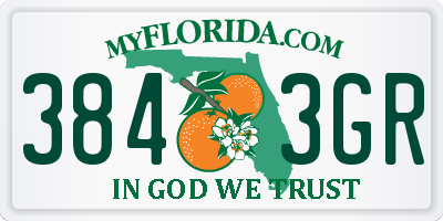 FL license plate 3843GR