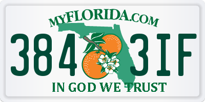 FL license plate 3843IF