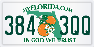 FL license plate 3843QQ