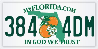 FL license plate 3844DM