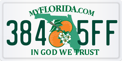 FL license plate 3845FF