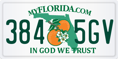 FL license plate 3845GV