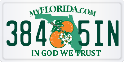 FL license plate 3845IN