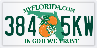 FL license plate 3845KW