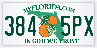 FL license plate 3845PX