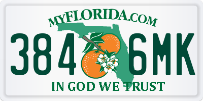 FL license plate 3846MK