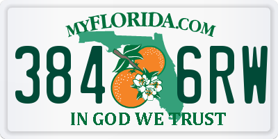 FL license plate 3846RW