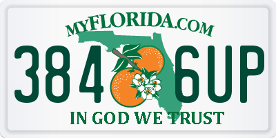 FL license plate 3846UP