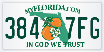 FL license plate 3847FG