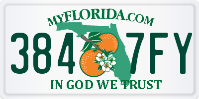 FL license plate 3847FY