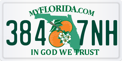 FL license plate 3847NH