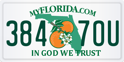 FL license plate 3847OU