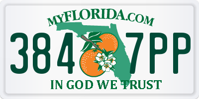 FL license plate 3847PP