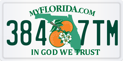 FL license plate 3847TM