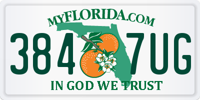 FL license plate 3847UG